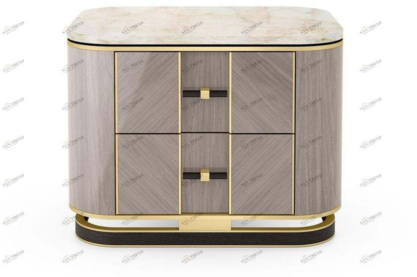 FRATO Прямоугольная тумбочка из дерева с ящиками Ashi Ffu020015aap