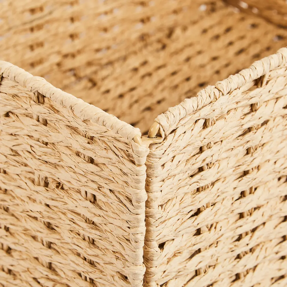 SPACEO Корзина для хранения из бумажных нитей 38×28×18 см бежевая 89344360 Kub STLM-1080008 - Вид №3