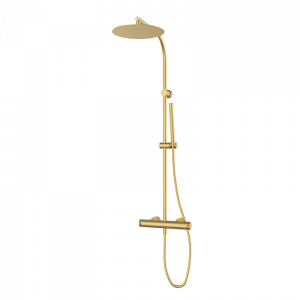 47425477 PREMIUM Матовый золотой Мужской душ термостатический с колонкой Матовое Золото GRB MIXERS