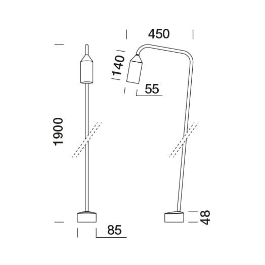 Алюминиевый светодиодный напольный торшер Platek Flamingo ARCH-00120640 - Вид №14