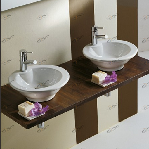 8002 Накладная раковина на столешницу  овальная Scarabeo Ceramiche 