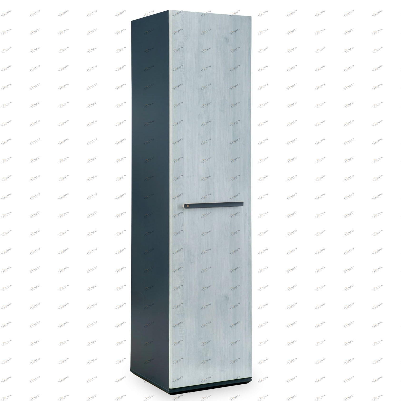 Шкаф-пенал узкий голубой 203 см Trio L CILEK TRIO 00-3832635 Синий Santreyd