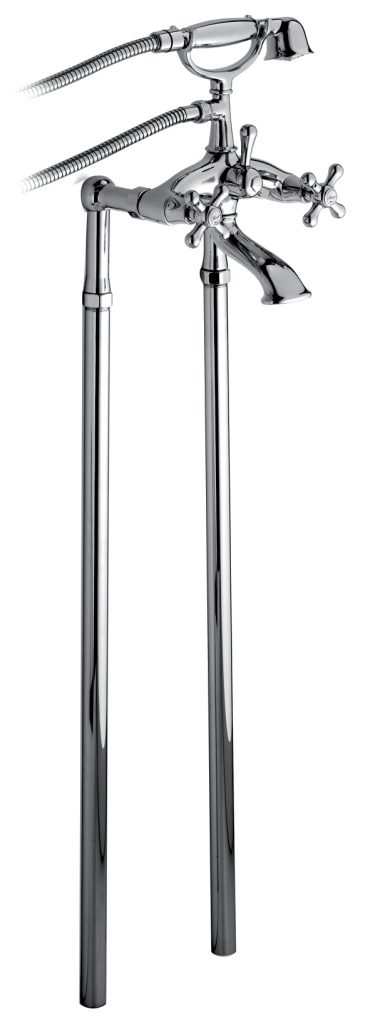 15528 Смеситель для ванны и душа напольный с душевым комплектом. Bongio Axel