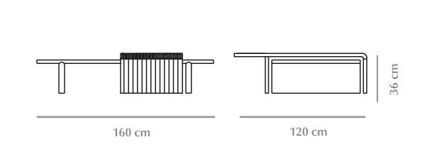 Низкий прямоугольный журнальный столик из травертина DOOQ STICK & STONE ARCH-00150691 - Вид №5