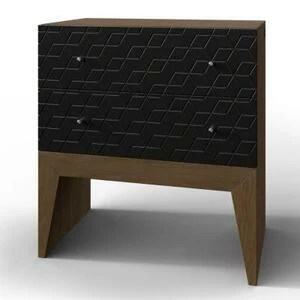 Тумба Still, 2 ящика, темная, рисунок ромб