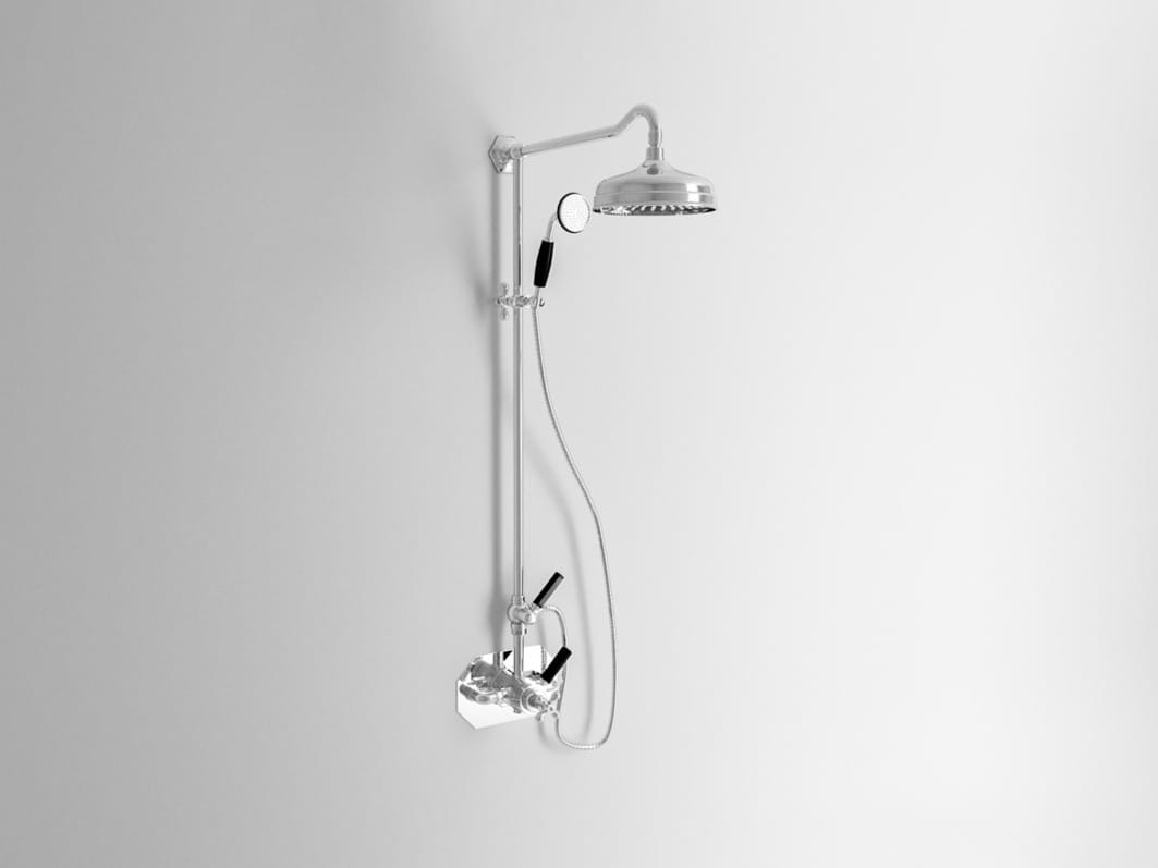 Термостатическая настенная душевая колонна с ручным душем Park Avenue Dark Black ARCH-00001157