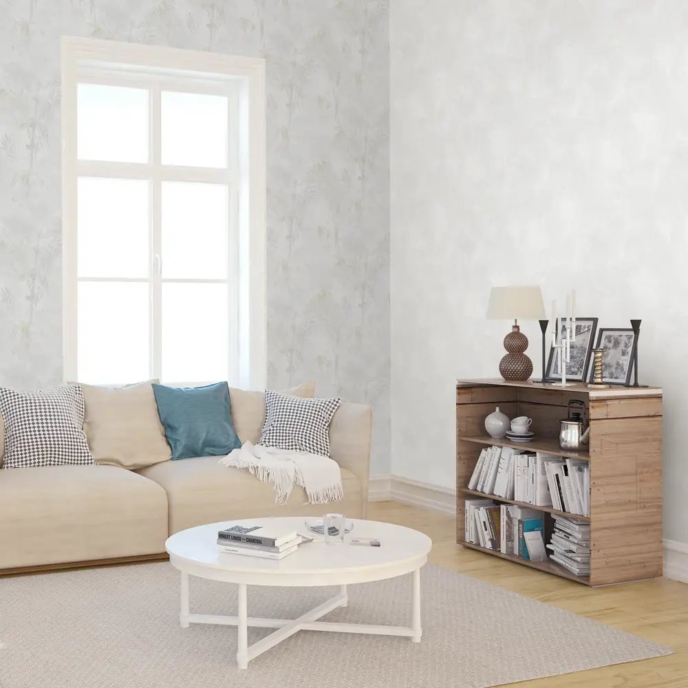 Обои флизелиновые Ateliero Bamboo белые 1.06 м At281391 84507196 STLM-2130785 - Вид №3