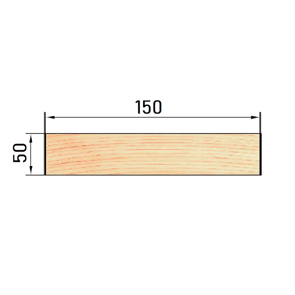 Доска нестроганая 50x150x3000 мм хвоя ФГИС ЛК 82134785 STLM-2012262 Santreyd  - Вид №3