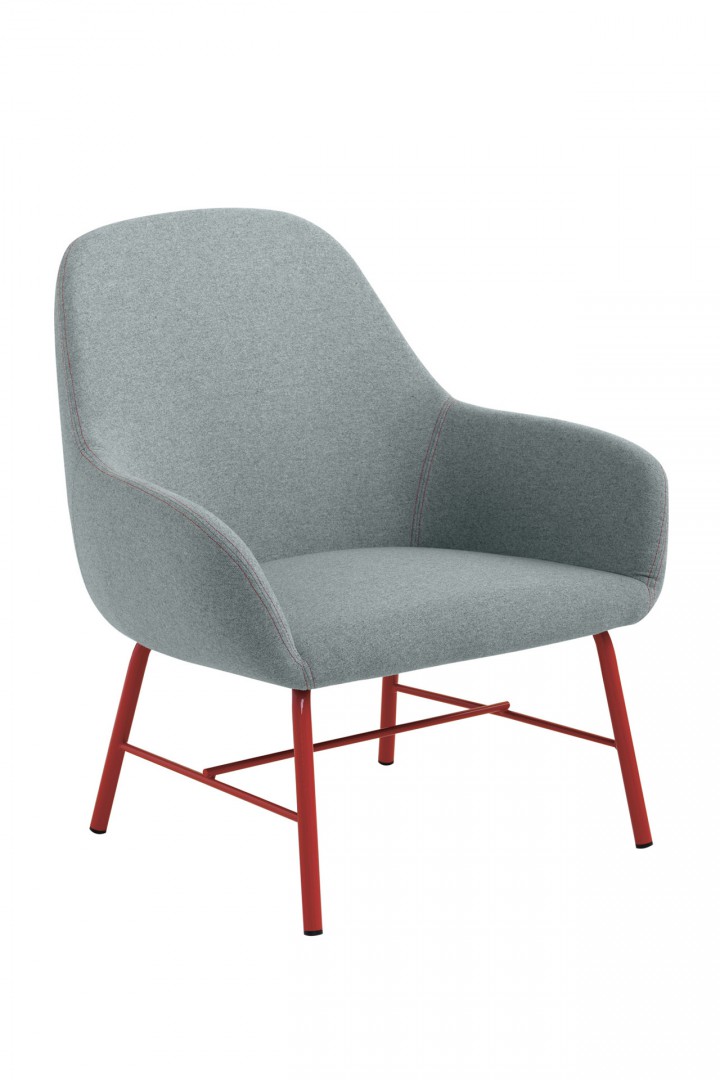 Myra 655 Кресло с четырьмя ножками, стальным каркасом и тканевой обивкой. Выпускается из пенопласта с впрыском политуретана в соответствии с правилами пожарной безопасности Великобритании. Et al. Myra - Вид №1