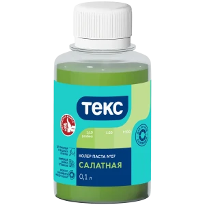 Колер паста Текс Универсал 0.1 л цвет салатный 89344644 STLM-2191444