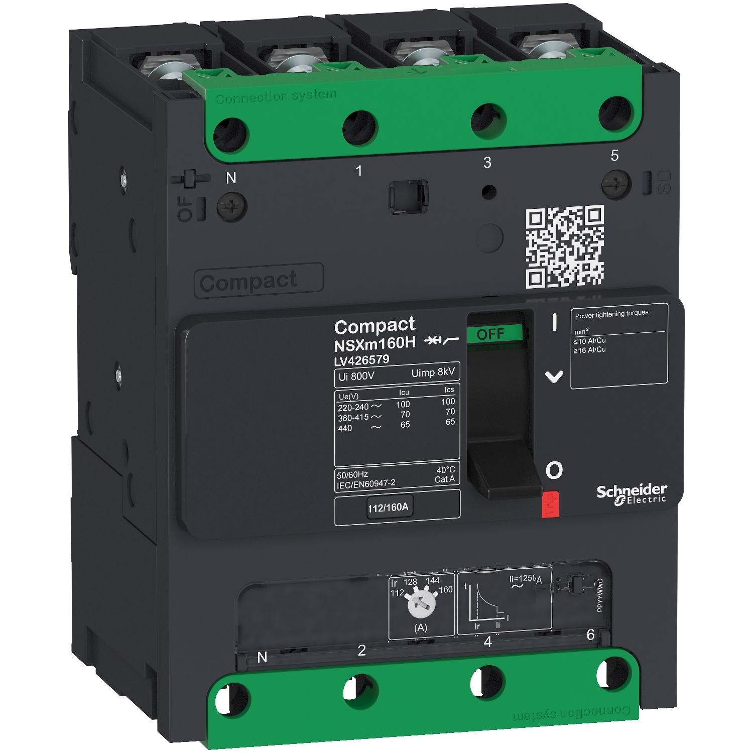 LV426470 Силовой автомат NSXm, 50кА, 4P, 16А Schneider Electric Compact 