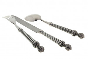 Набор столовых приборов, бронза, серебрение Lauret