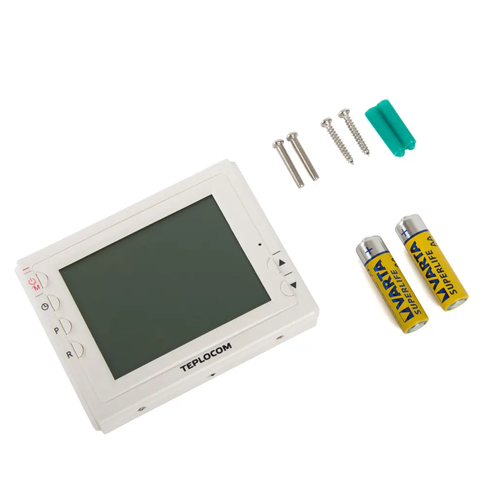 Термостат комнатный Teplocom TS-Prog-2AA/8A электронный программируемый цвет белый STLM-2191979 - Вид №1