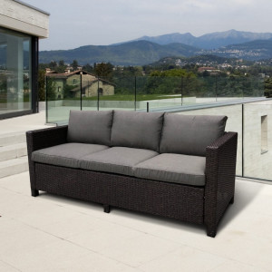 S65A-W53 Brown Плетеный диван Afina
