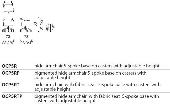 Cappellini Поворотный офисный стул Cap chair sun-id-1460000 - Вид №5