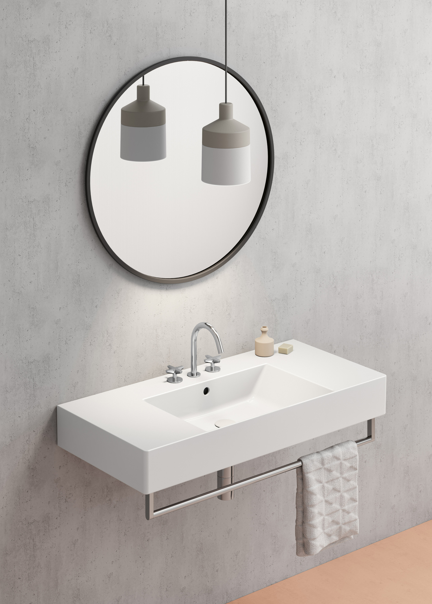 9451109 Подвесная раковина настенная овальная GSI ceramica  белая  - Вид №2