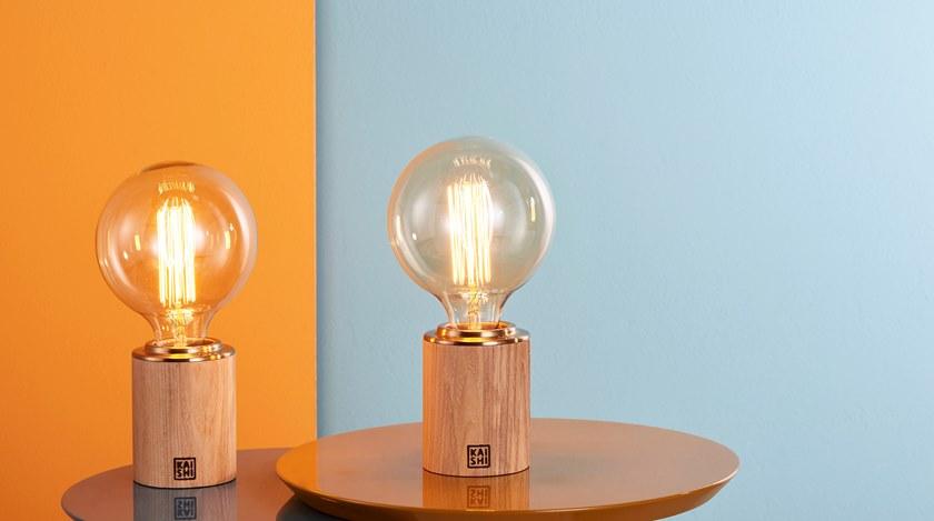 KAISHI Настольная светодиодная лампа из дерева и стекла Bole Ks6307t - Вид №5