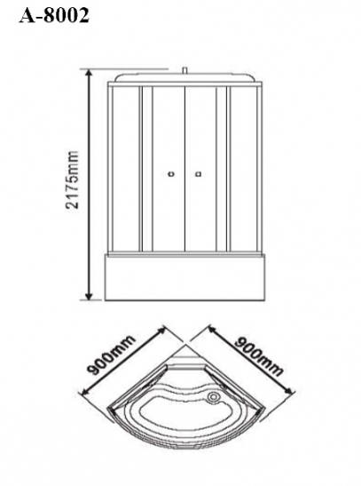 A-8002 Душевая кабина Appollo A Santreyd - Вид №2