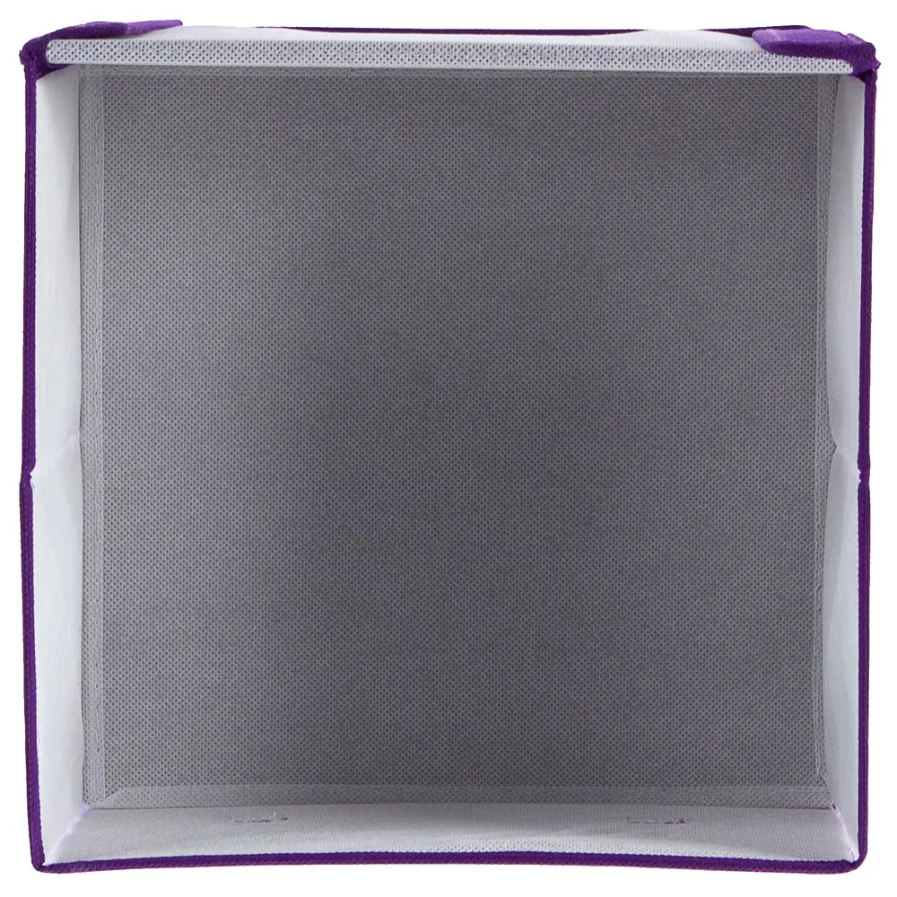 Короб с крышкой 30x30x16 см, нетканный материал, цвет фиолетовый 18483928 STLM-2167129 Santreyd  - Вид №1