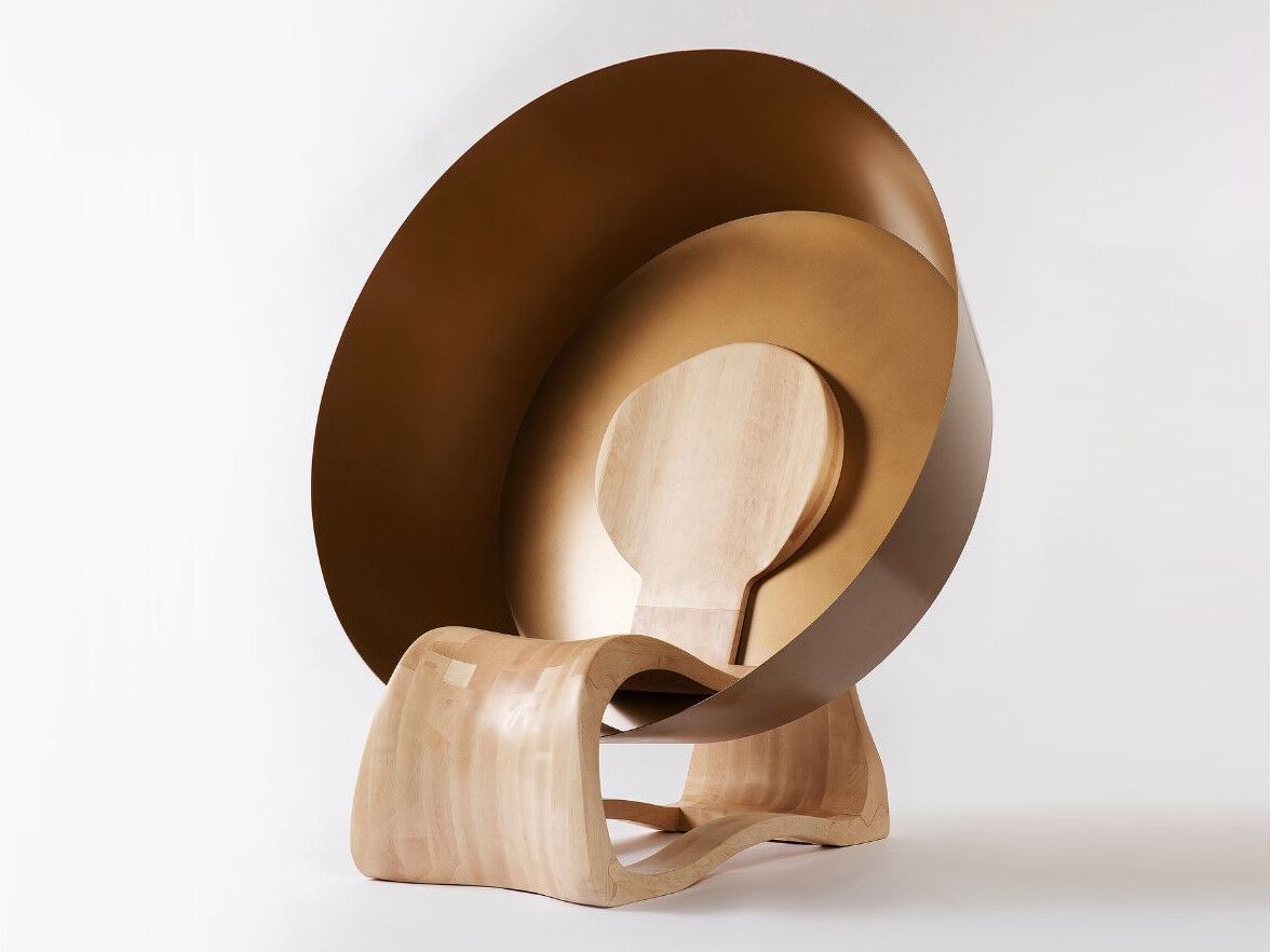 Стальное и деревянное кресло LO Contemporary GOYO ARCH-00036762