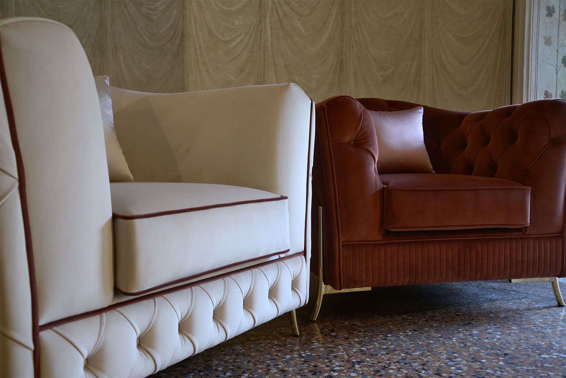 Кресло capitonné из ткани Domingo Salotti Nefele ARCH-00116486 - Вид №9