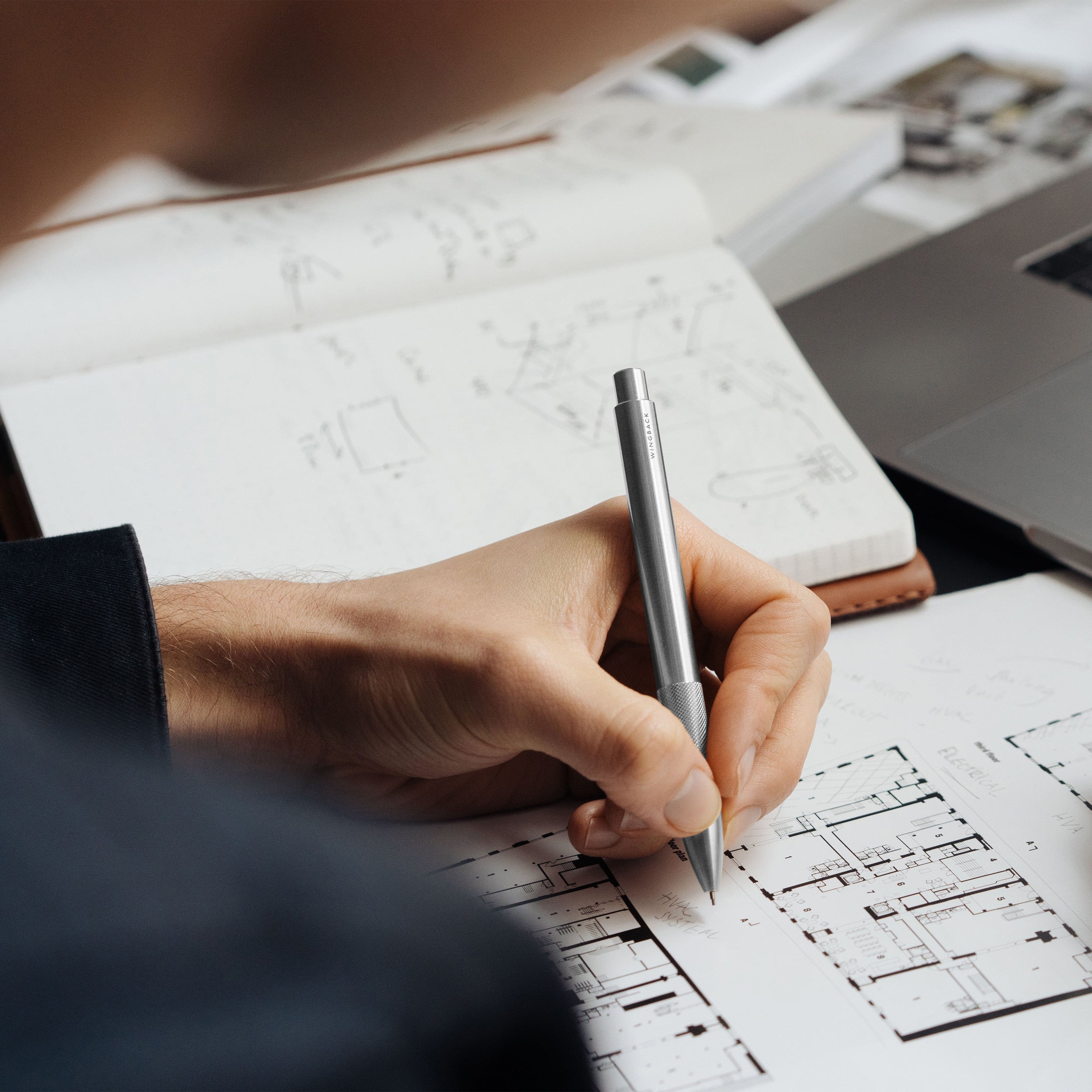 W207STE-7 Механический карандаш - сталь - 0,7 мм Wingback  - Вид №8