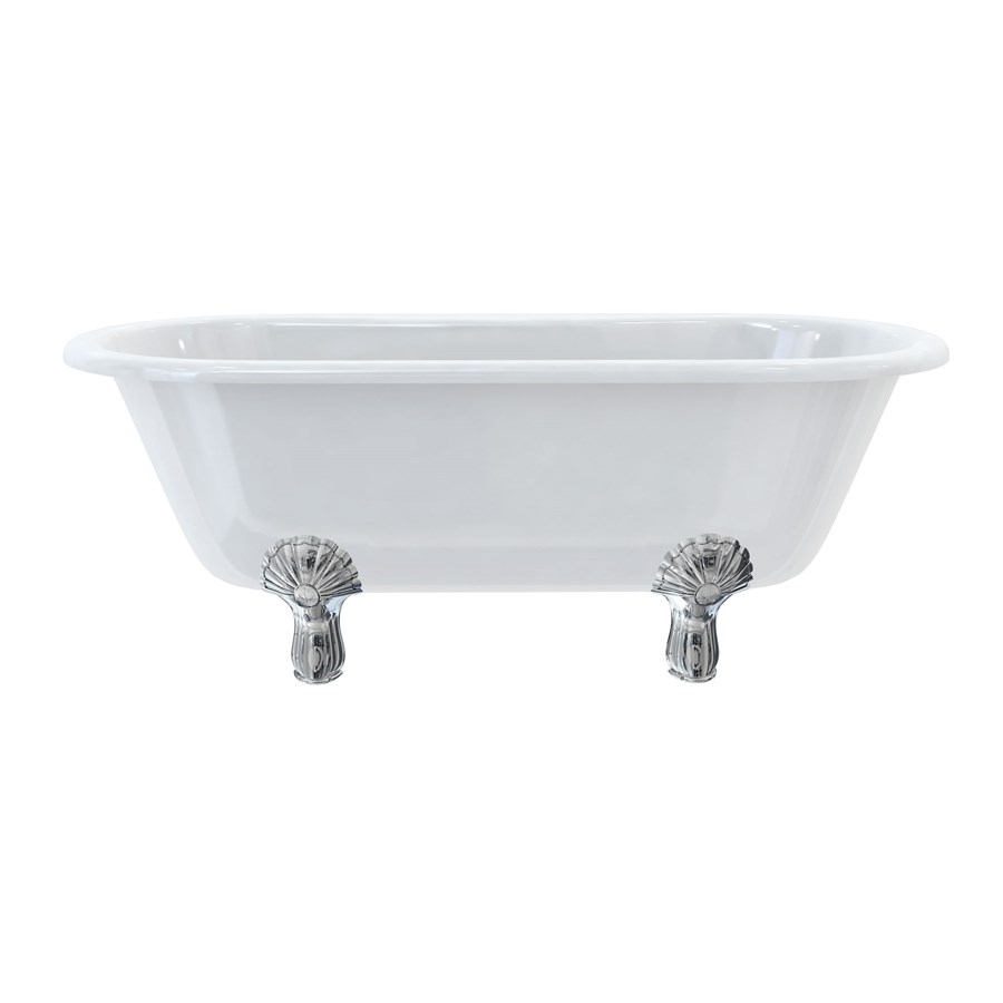 Burlington Двухсторонняя ванна Windsor 170 см с роскошными ножками с ножками Luxury Claw в черном цвете E3 L1B  - Вид №3