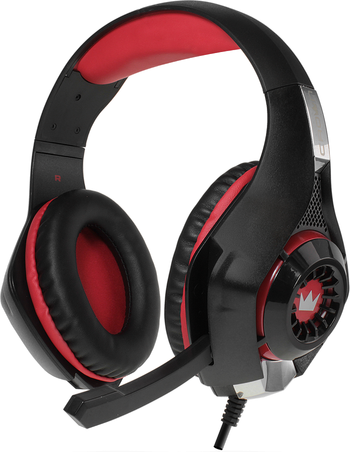 CMGH-102T Гарнитура , black&red (подключение usb, встроенная аудио карта, частотный диапазон: 20гц-20,000 гц ,кабель 2.1м,размер d 250мм) Crown Santreyd 