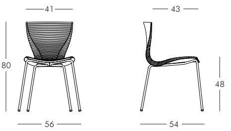 SLIDE Штабелируемый стул из полипропилена sun-id-1395150 - Вид №5