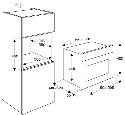 Bertazzoni Встроенная микроволновая печь с сенсорным экраном Modern sun-id-1442885 - Вид №5
