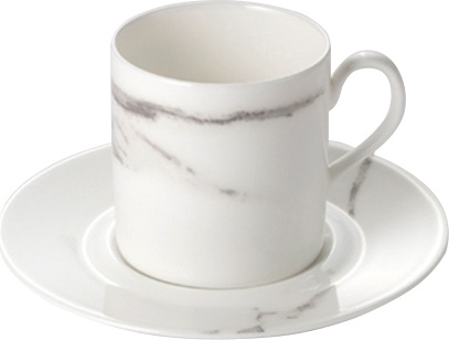 10578991 Dibbern Чашка для эспрессо цилиндрическая с блюдцем Dibbern "Каррара" 100мл Фарфор костяной 
