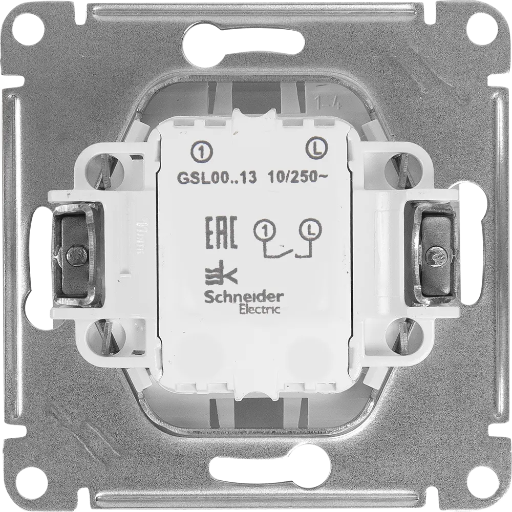 Schneider Electric Glossa — встраиваемый выключатель с подсветкой 84730752 STLM-0054190 - Вид №2