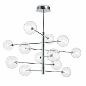 Подвесная люстра Ideal Lux Equinoxe SP12 Cromo IDEAL LUX ДИЗАЙНЕРСКИЕ, EQUINOXE 313398 Хром