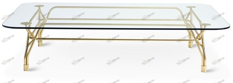 GHIDINI1961 Прямоугольный журнальный столик из хрусталя Botany sun-id-1412211