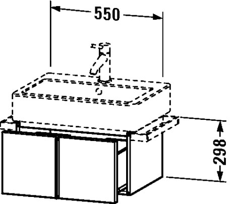 VE610402222 Vero Тумбочка подвесная Белый глянцевый декор Duravit - Вид №1