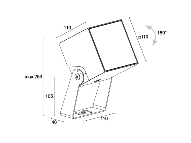 Регулируемый светодиодный наружный прожектор L&L Luce&Light Reiko ARCH-00078109 - Вид №5