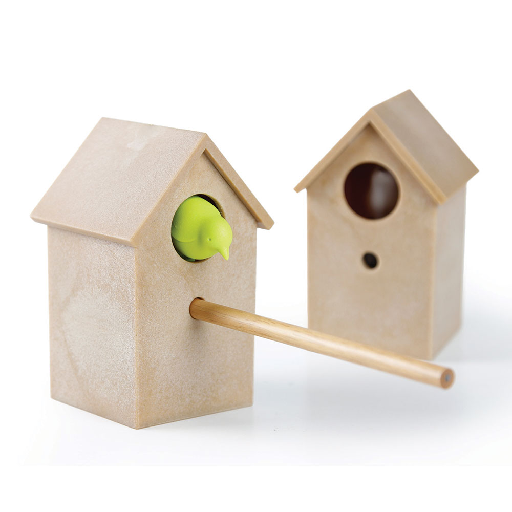 QL10234-BN-GN Точилка cuckoo дерево-зелёный Qualy  - Вид №1