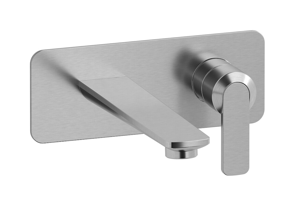 Встроенный в стену смеситель для раковины на 2 отверстия в комплекте с донным клапаном WE ARE IB c6206ss Brushed Nickel C-67