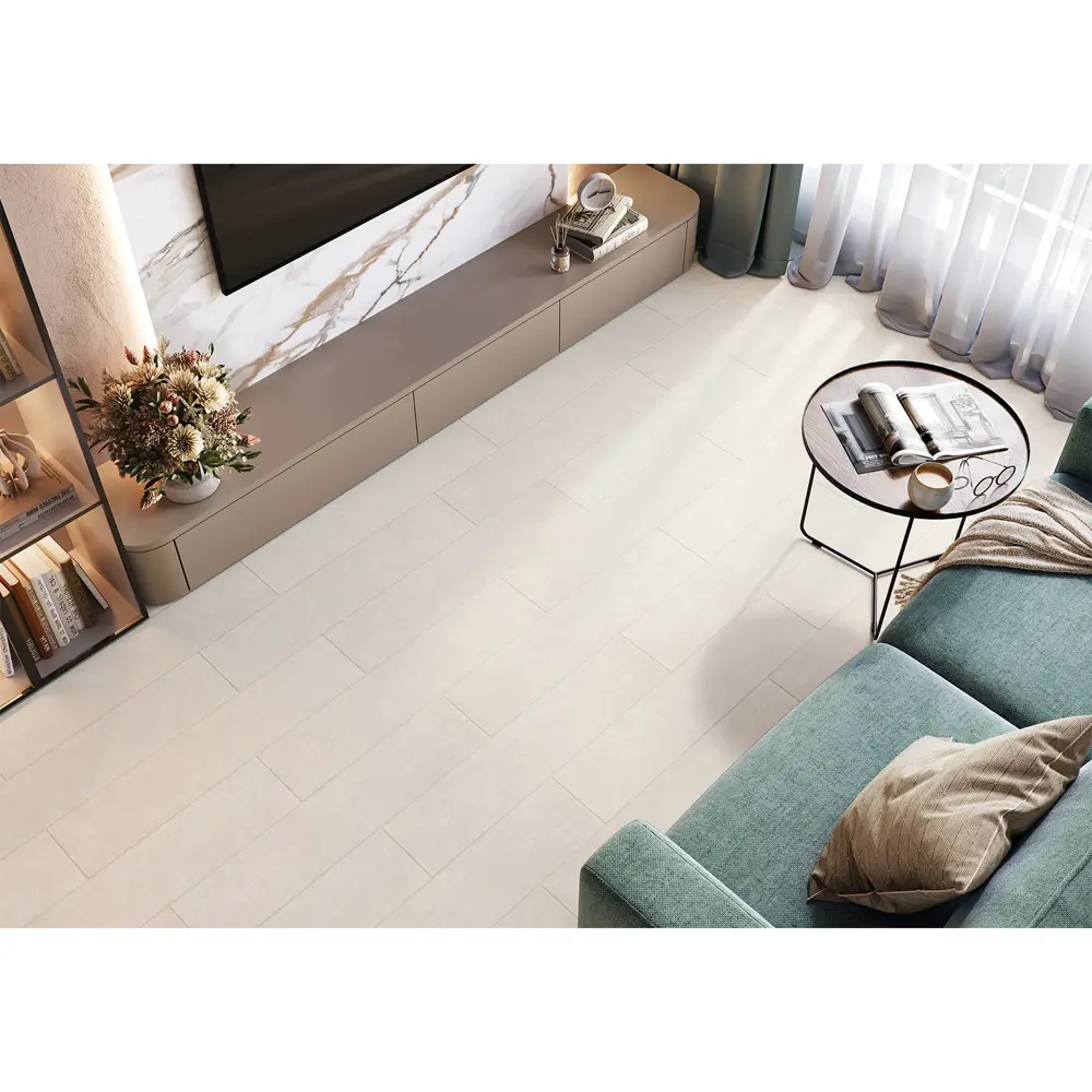 Глазурованный керамогранит Alma Ceramica Salma 40 20x90 см 1.62 м² матовый цвет светло-бежевый 89456751 STLM-2155407