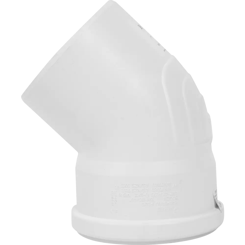 Отвод ø 110x45° Rehau Raupiano полипропилен 123136 82342576 STLM-2023238  - Вид №1