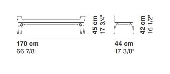 Мягкая скамейка из ткани La Cividina Serie_50 ARCH-00122451 - Вид №3