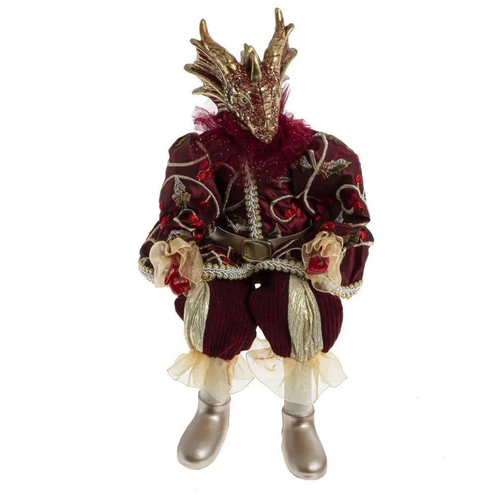 Фигурка новогодняя Дракон 40 см цвет бордовый Santreyd STLM-2034837