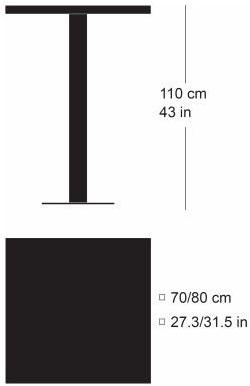 horgenglarus Высокий квадратный деревянный стол sun-id-1496258 - Вид №3