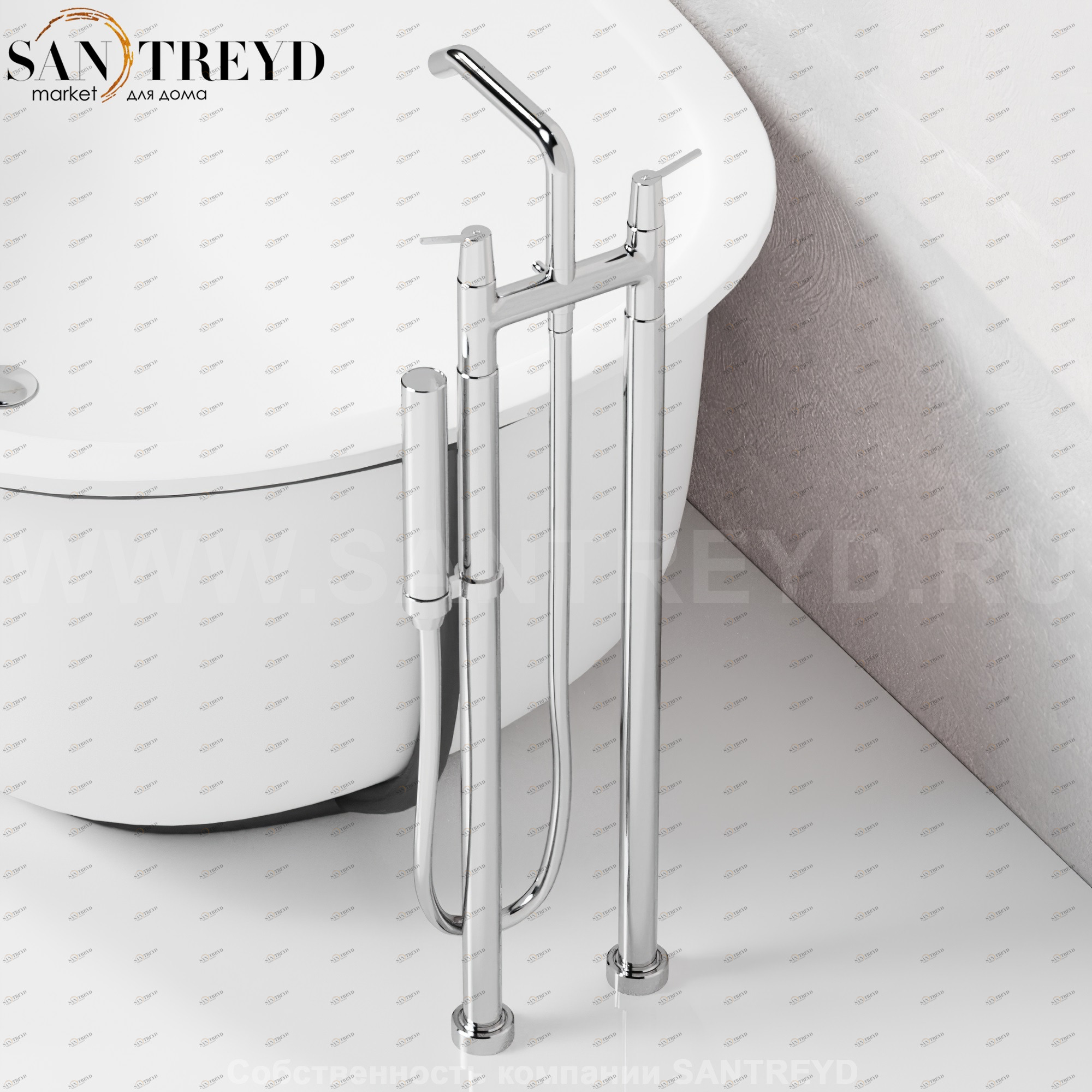 Смеситель ARUB1033S MEMORY для ванны хромированный Agape