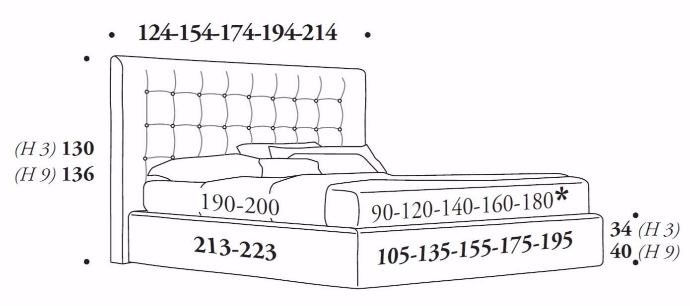 Felis Двуспальная кровать из ткани с тафтинговым изголовьем Bed stories sun-id-1474867 - Вид №5