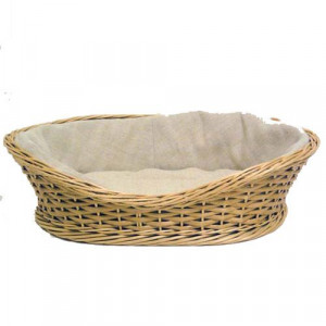 ПР0033791 Лежанка для животных из лозы с тканевым бортом 58х46х15см ЭРМИТАЖНЫЕ КОТЫ