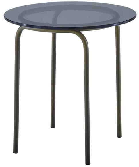 Ligne Roset Круглый высокий журнальный столик из закаленного стекла  19980380  - Вид №1