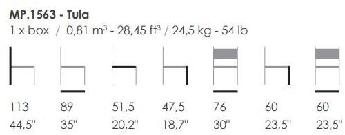 Fenabel Кресло из ткани с подлокотниками Tula Mp.1563 - Вид №3
