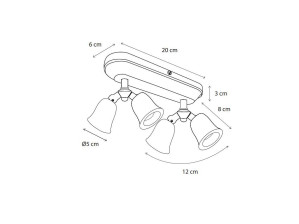 Латунь регулируемый светодиодный потолочный светильник