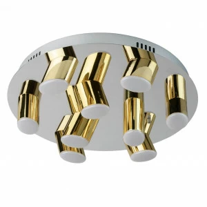 Потолочная светодиодная люстра De Markt Фленсбург 10 609013709 DE MARKT ДИЗАЙНЕРСКИЕ, ФЛЕНСБУРГ 184240 Золотой